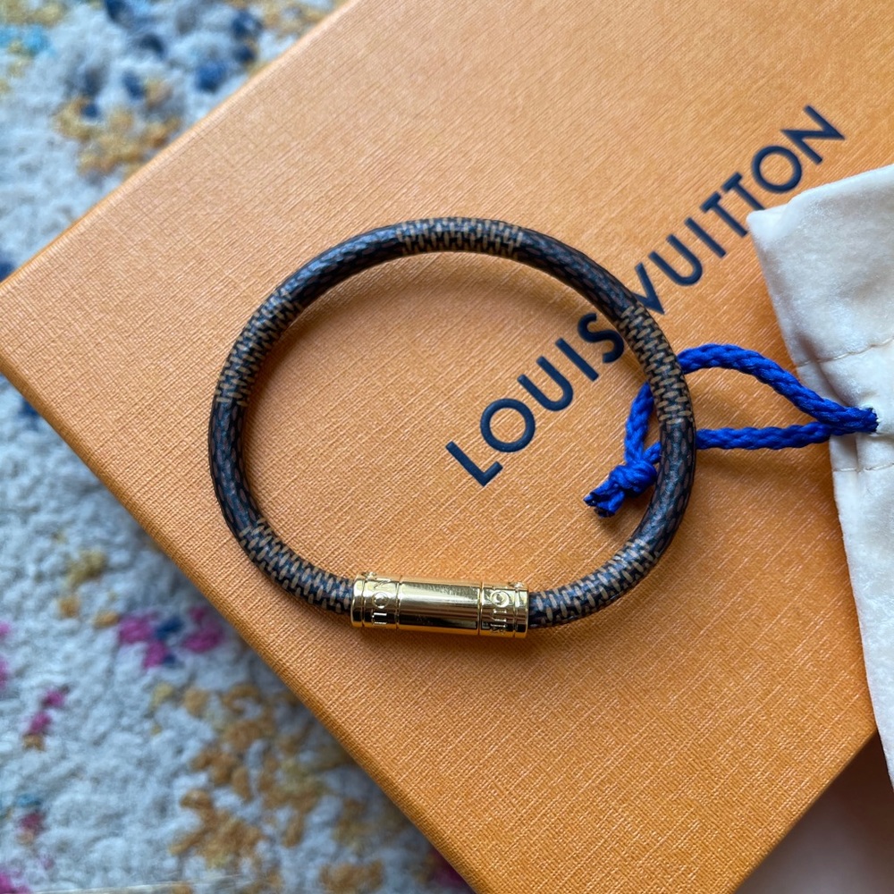 Louis Vuitton “Keep It” Brown Damier Bracelet